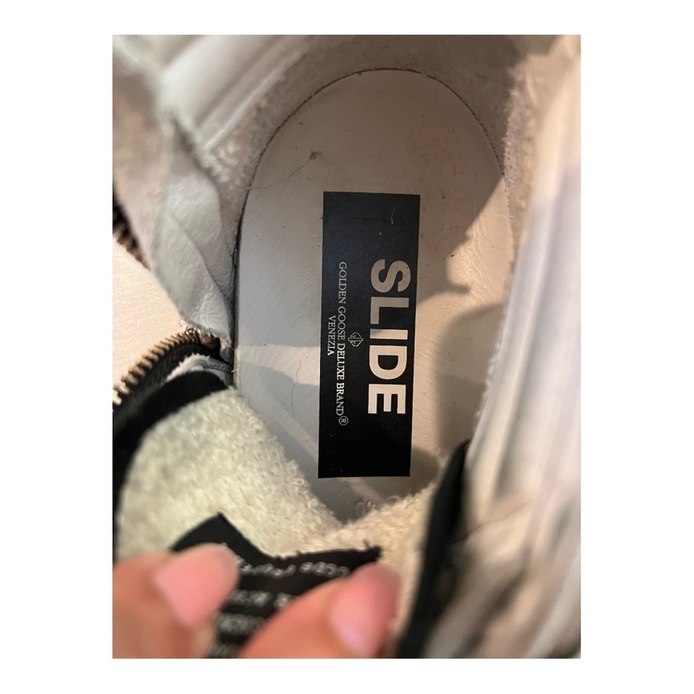 Golden Goose Slide High Top Sneakers IT 40 US 7 Designer Canvas Suede Zip - Picture 11 of 15